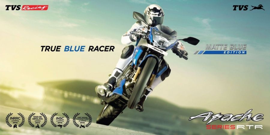 TVS Apache Matte Blue Official