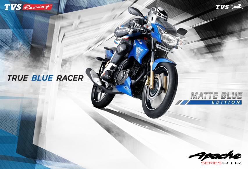 TVS Apache Matte Blue