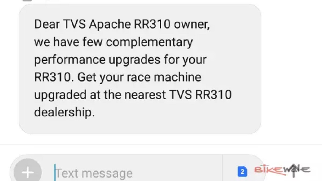 TVS Apache RR 310 Upgrades