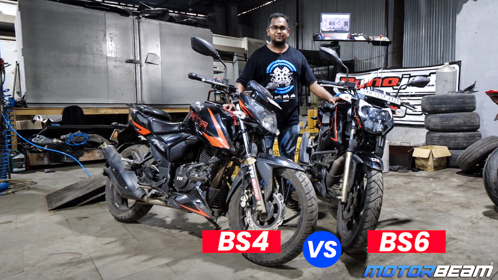 BS4 vs BS6 TVS Apache RTR 200 Dyno Test 