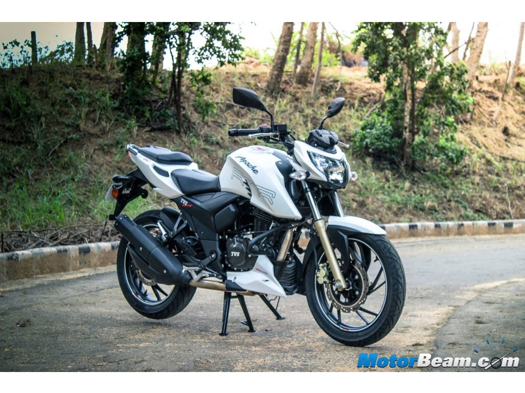 Tvs Apache Bike White Colour