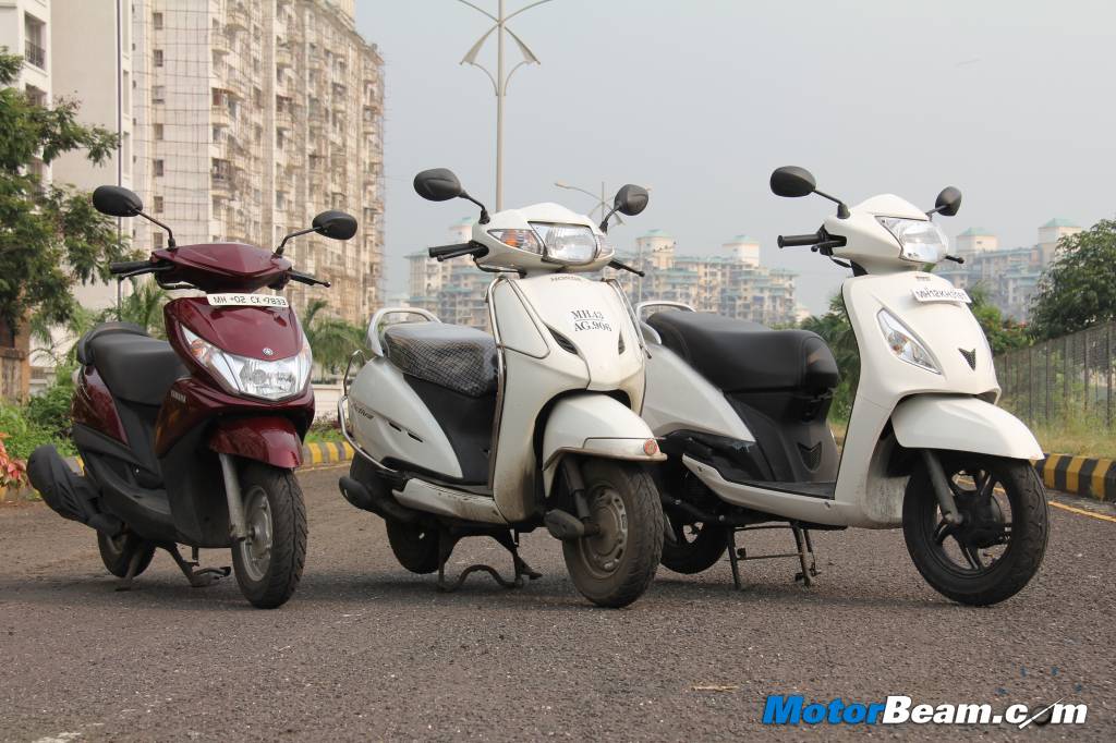 TVS Jupiter vs Honda Activa vs Yamaha Ray