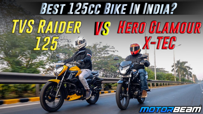 TVS Raider 125 vs Hero Glamour X-Tec Video
