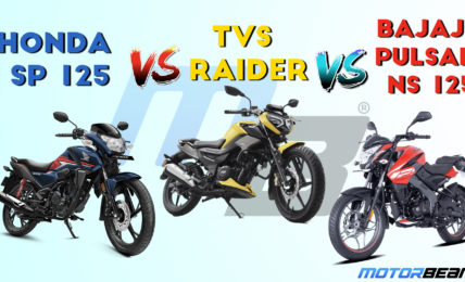 TVS Raider vs Bajaj Pulsar NS 125 vs Honda SP 125