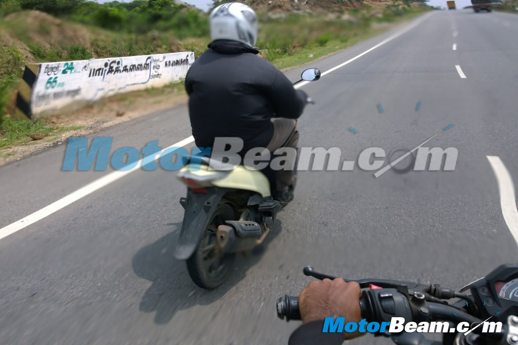 TVS Scooter Spy Shot Bangalore Rear