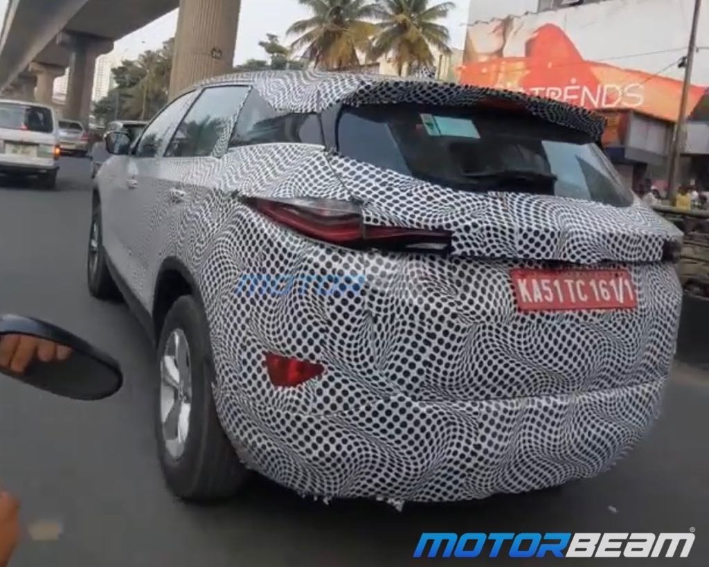 Tata Harrier Facelift Spied Rear