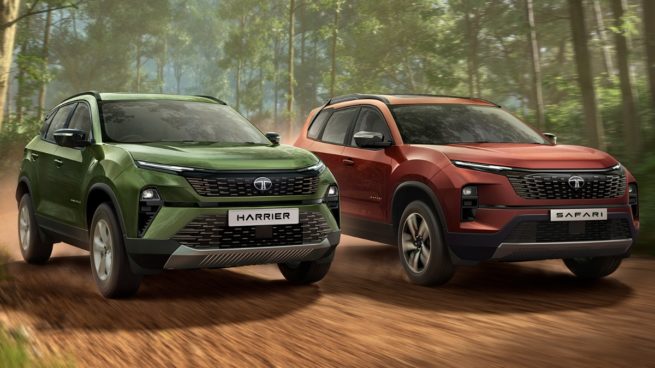Tata Harrier and Tata Safari Adventure X front