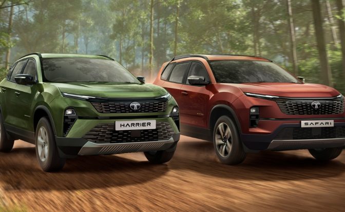 Tata Harrier and Tata Safari Adventure X front