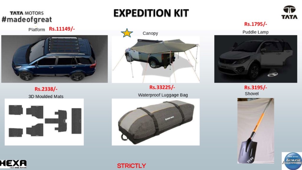 Tata Hexa Expedition Accessories