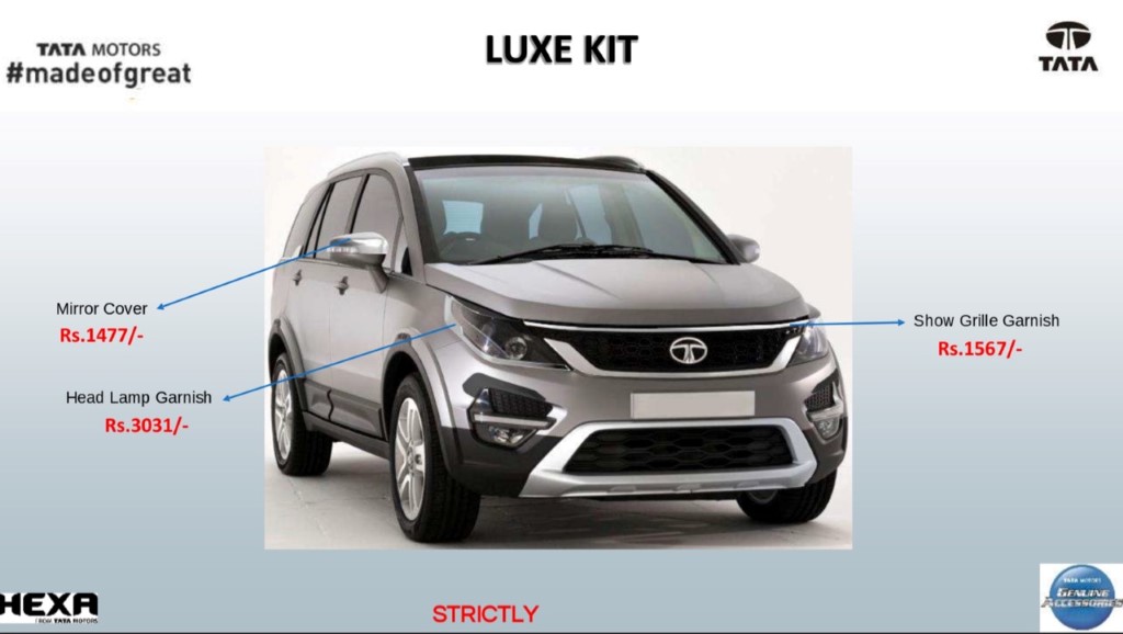 Tata Hexa Luxe Kit