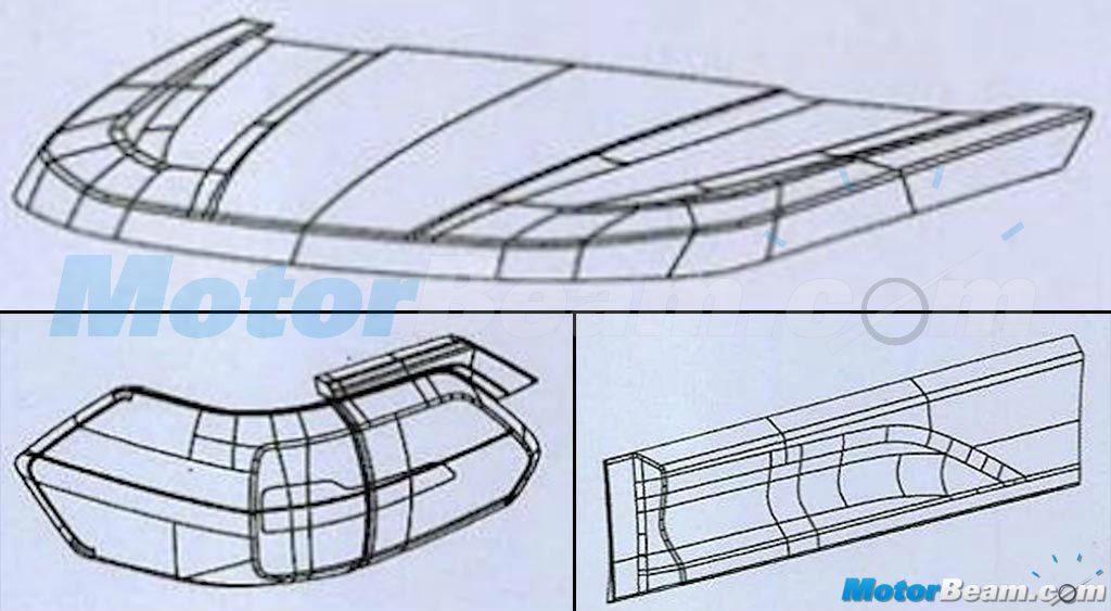 Tata Hexa Patents Bonnet Tail Light