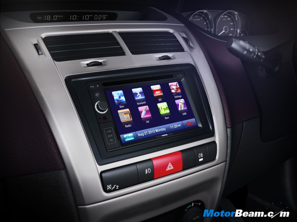Tata Manza Touchscreen Navigation
