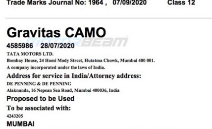 Tata Motors Gravitas Camo Edition Trademark