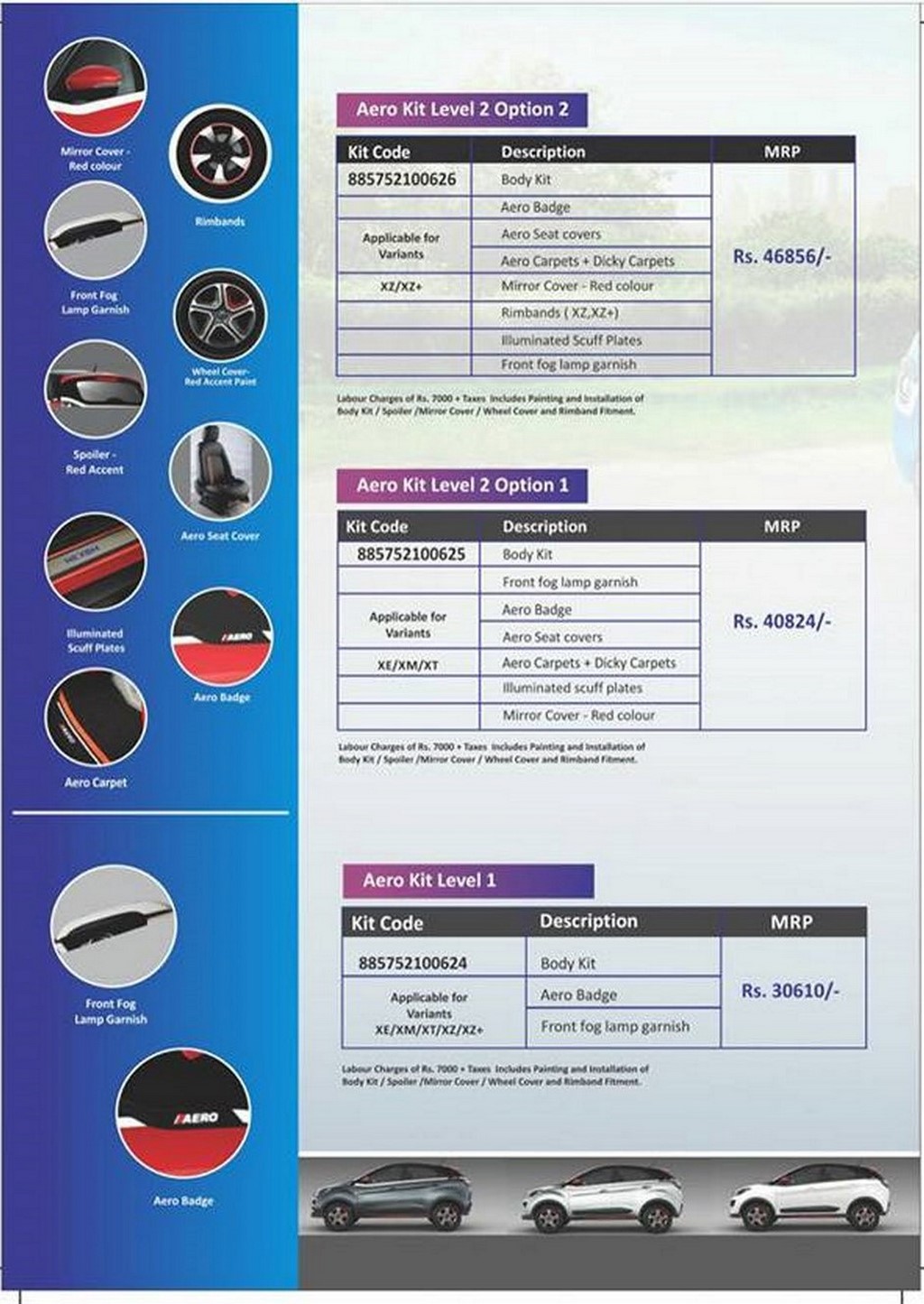 Tata Nexon Aero Kits Brochure
