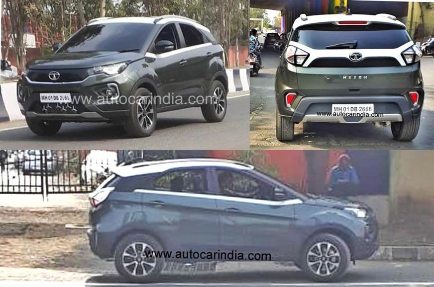 Tata Nexon Facelift Spied