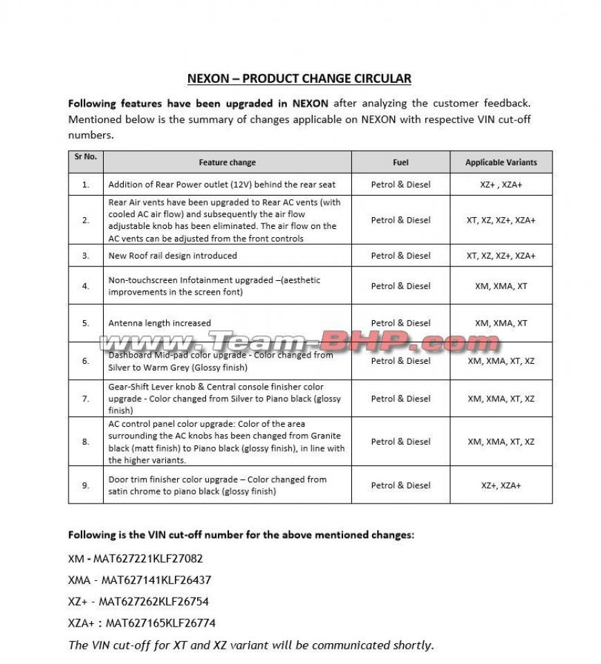 Tata Nexon Features Update