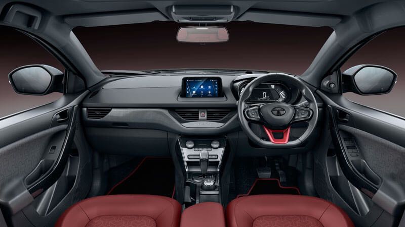 Tata Nexon Red Dark Dashboard