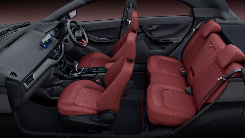 Tata Nexon Red Dark Interior