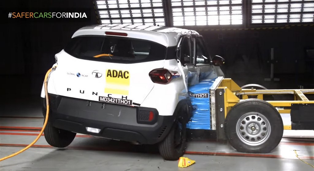 Tata Punch GLobal NCAP Side Mobile Barrier Test