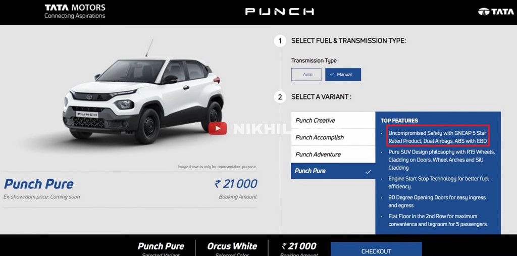 Tata Punch Safety