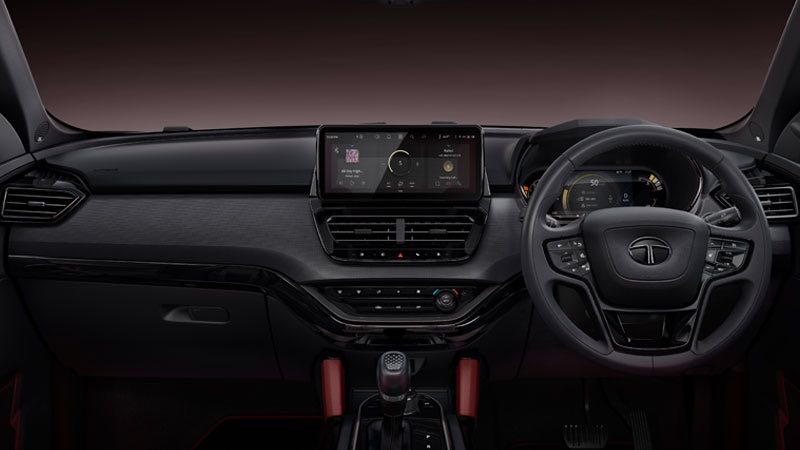 Tata Safari Red Dark Dashboard