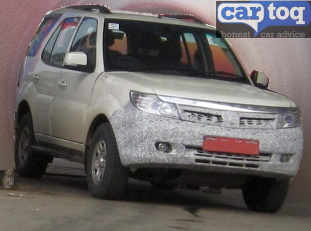 Tata Safari Storme Facelift Camouflaged