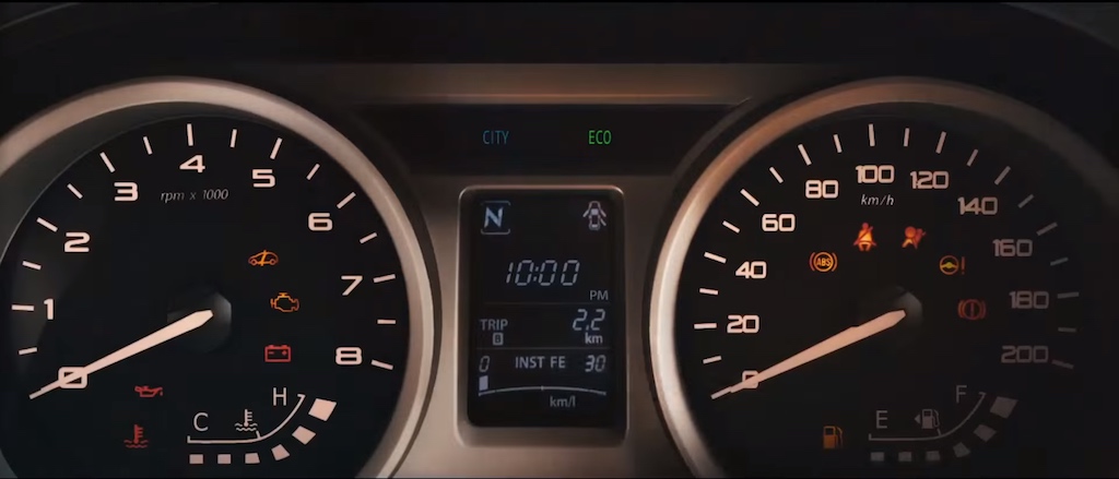 Tata Zica Instrument Cluster Teaser