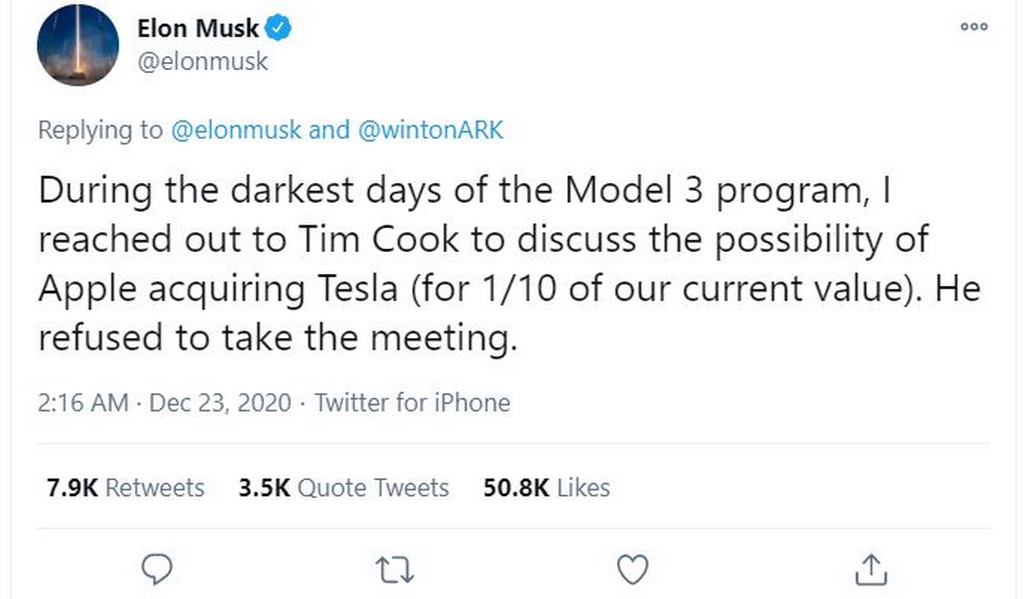 Tesla Apple Deal