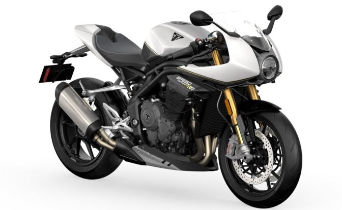 Triumph Speed Triple 1200 RR Crystal White Storm Grey