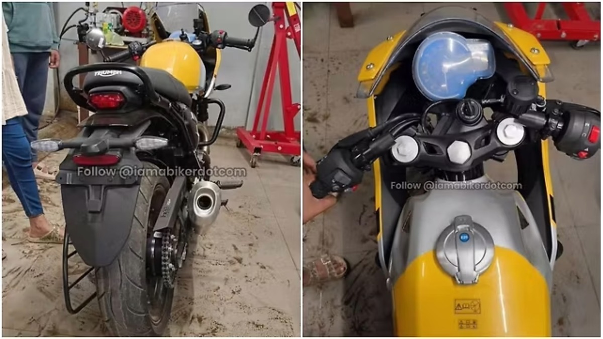 Triumph Thruxton 400 rear and instrument cluster