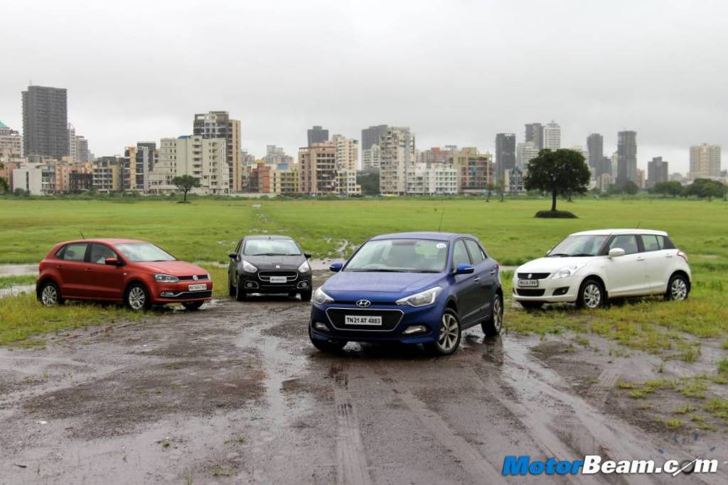 VW Polo vs Elite i20 vs Swift vs Punto Evo