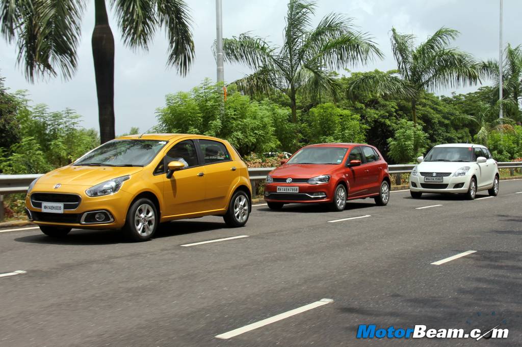 VW Polo vs Punto Evo vs Swift