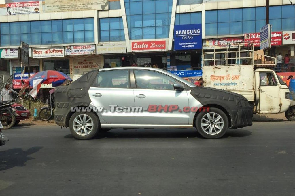 Volkswagen Compact Sedan Side Profile Spied