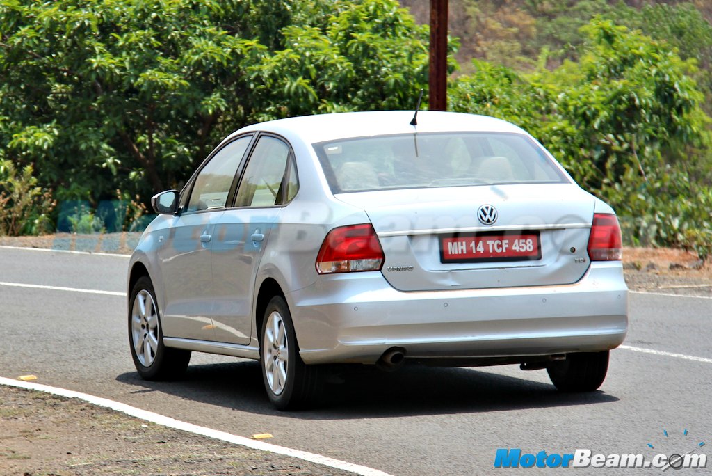 Volkswagen Vento Facelift Test Mule Rear