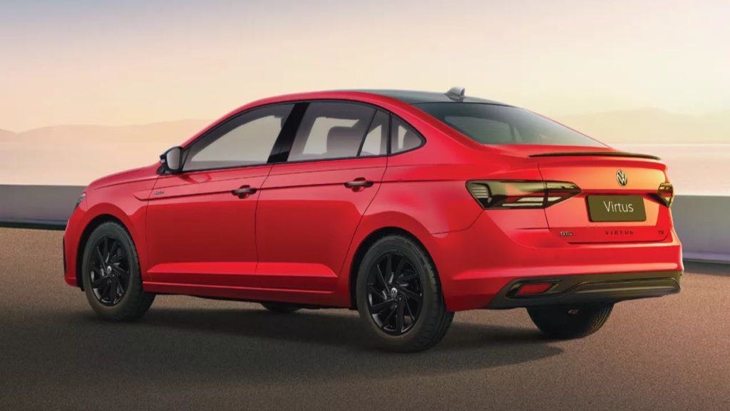 Volkswagen Virtus Flash Red Rear