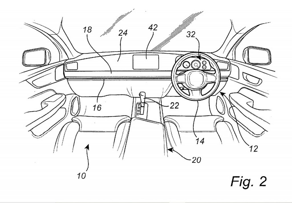 Volvo Slideable Steering Wheel Patent
