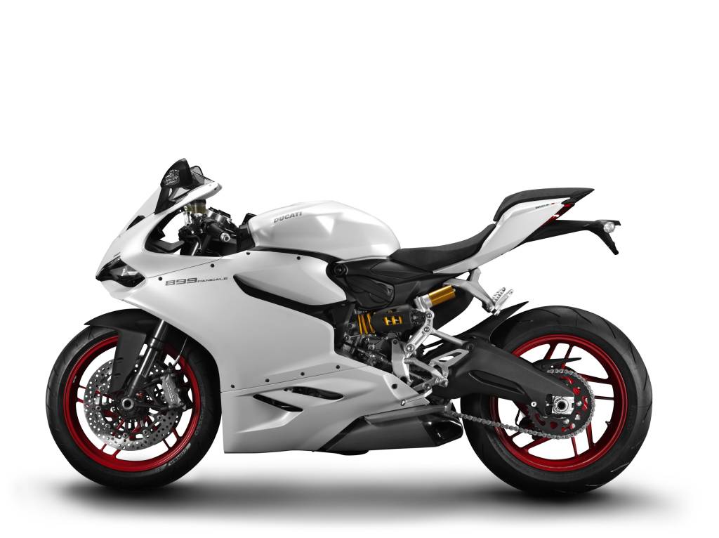 White Ducati 899 Panigale