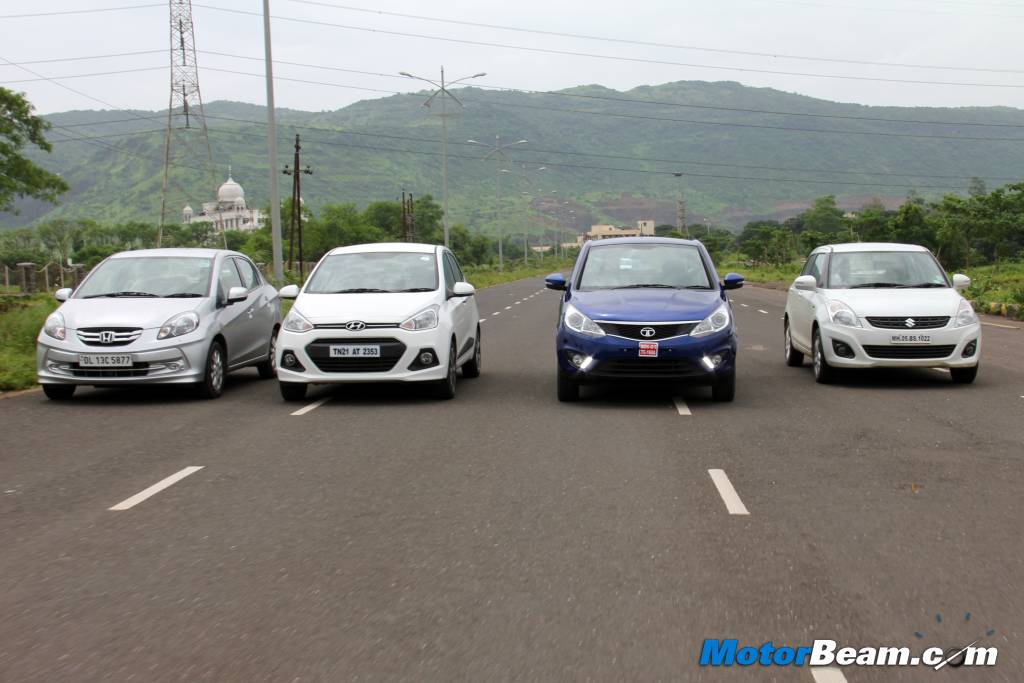 Xcent vs Zest vs Amaze vs DZire Shootout