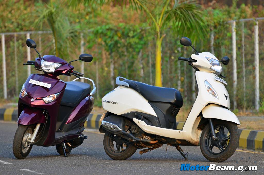 Yamaha Alpha vs TVS Jupiter Review