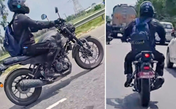 Yamaha XSR 155 Test Mule front and side