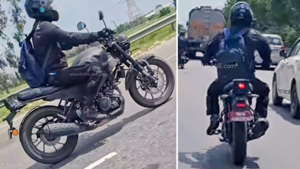 Yamaha XSR 155 Test Mule front and side