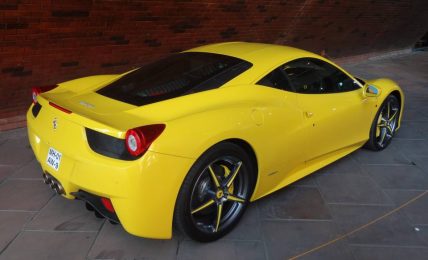 Yellow Ferrari 458 Italia