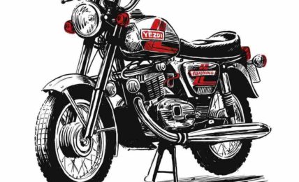 Yezdi Roadking Sketch